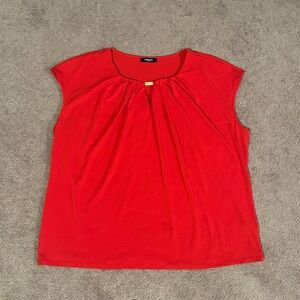 Festive Red Sleeveless Top